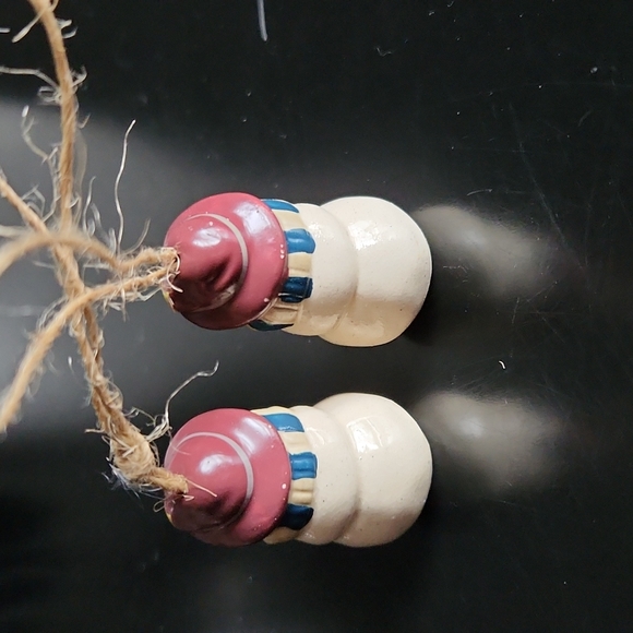 Ceramic "Darlene" Snowman Ornament - Picture 2 of 2